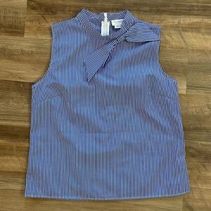 Sleeveless striped Bow top - size L